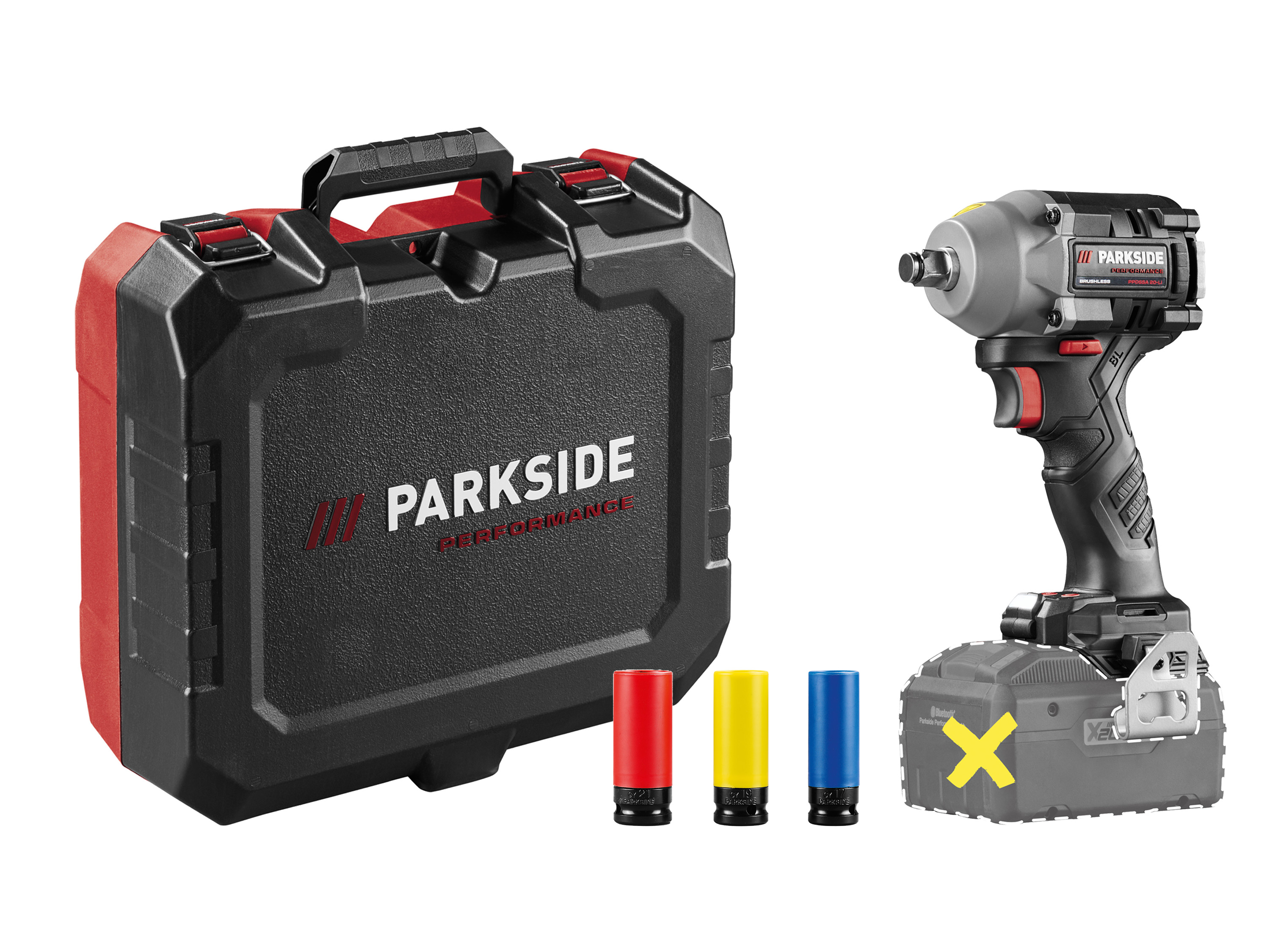 Parkside Performance® Aku rázový utahovák Ppdssa 20-Li B2 – bez akumulátoru a nabíječky