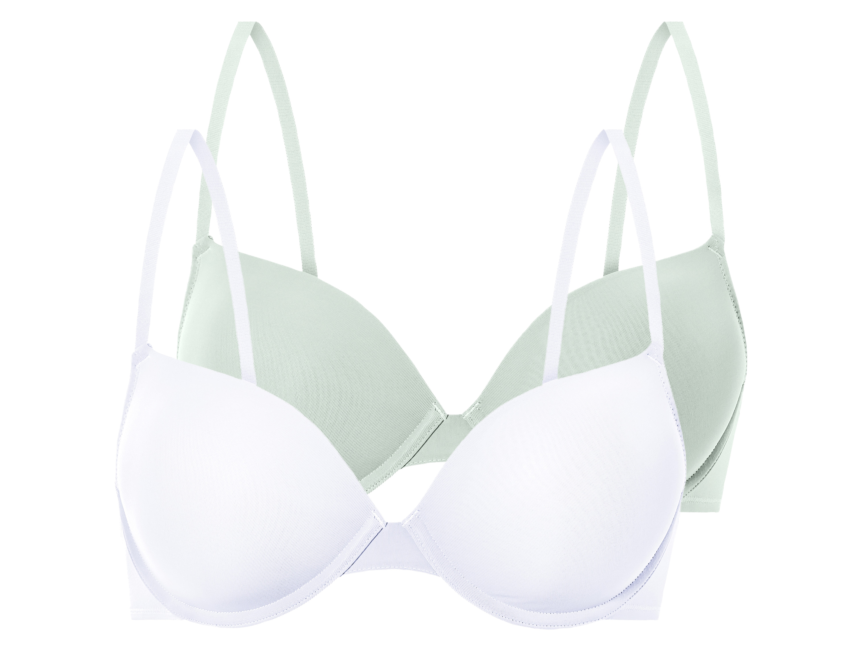 esmara® Dámská podprsenka, 2 kusy (mintová/bílá, 85C)