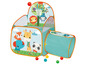 Hrací domeček Fisher-Price s motivem zvířátek a tunelem, včetně míčků.