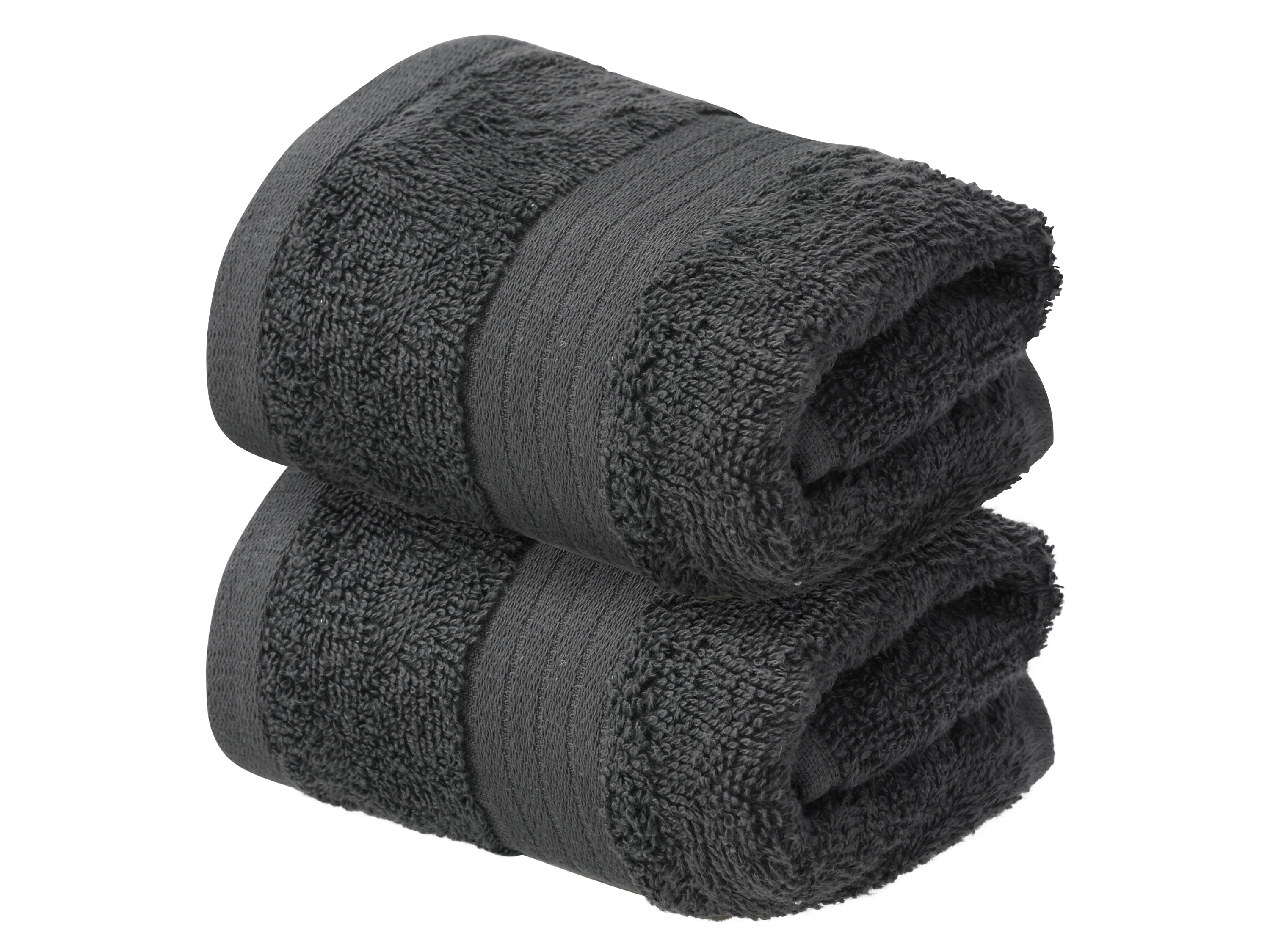 Livarno® Froté ručník pro hosty, 30 x 50 cm, 500 g/m², 2 kusy (šedá)