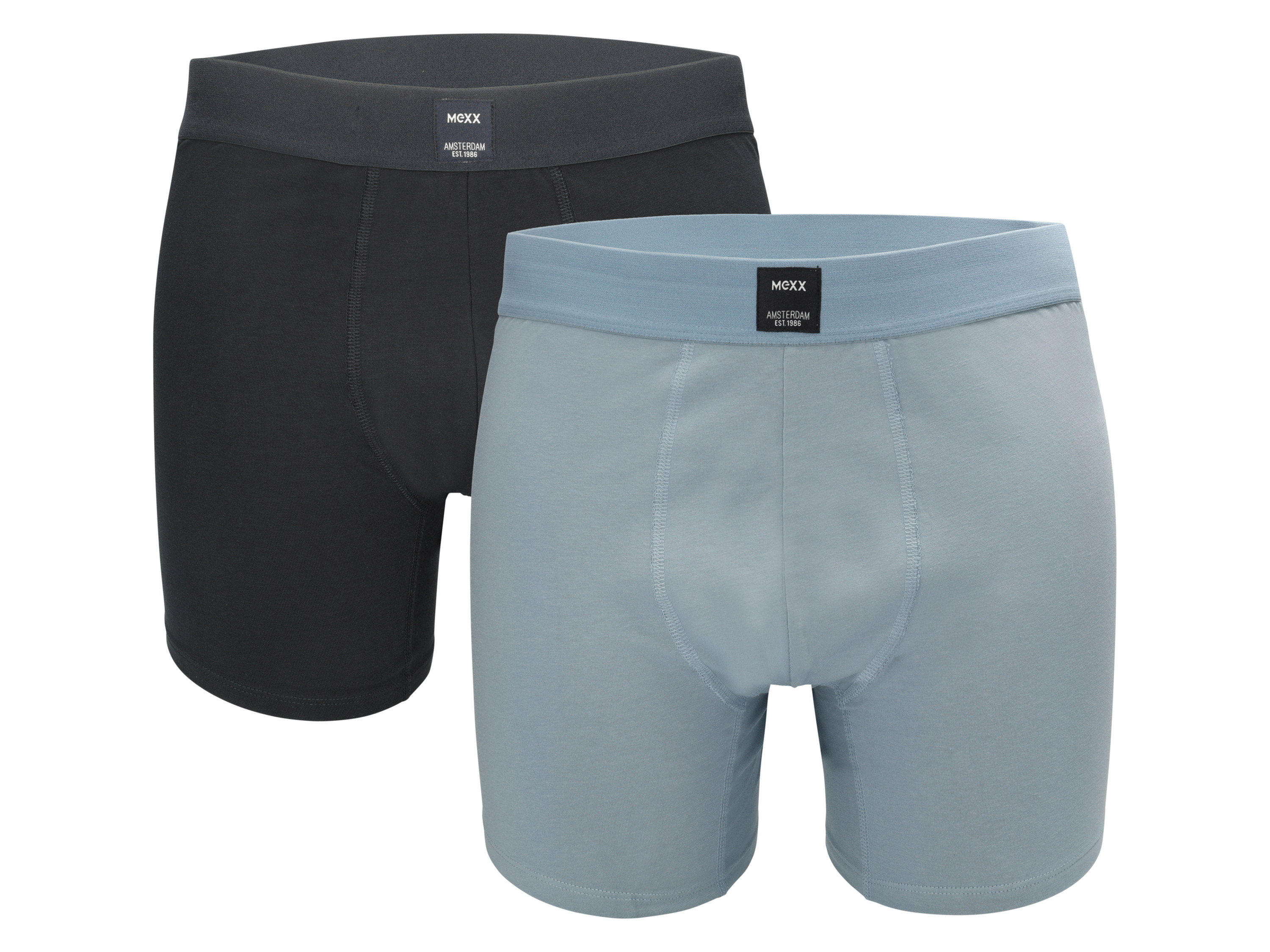 Mexx Pánské boxerky, 2 ks (navy modrá / šedomodrá, L)
