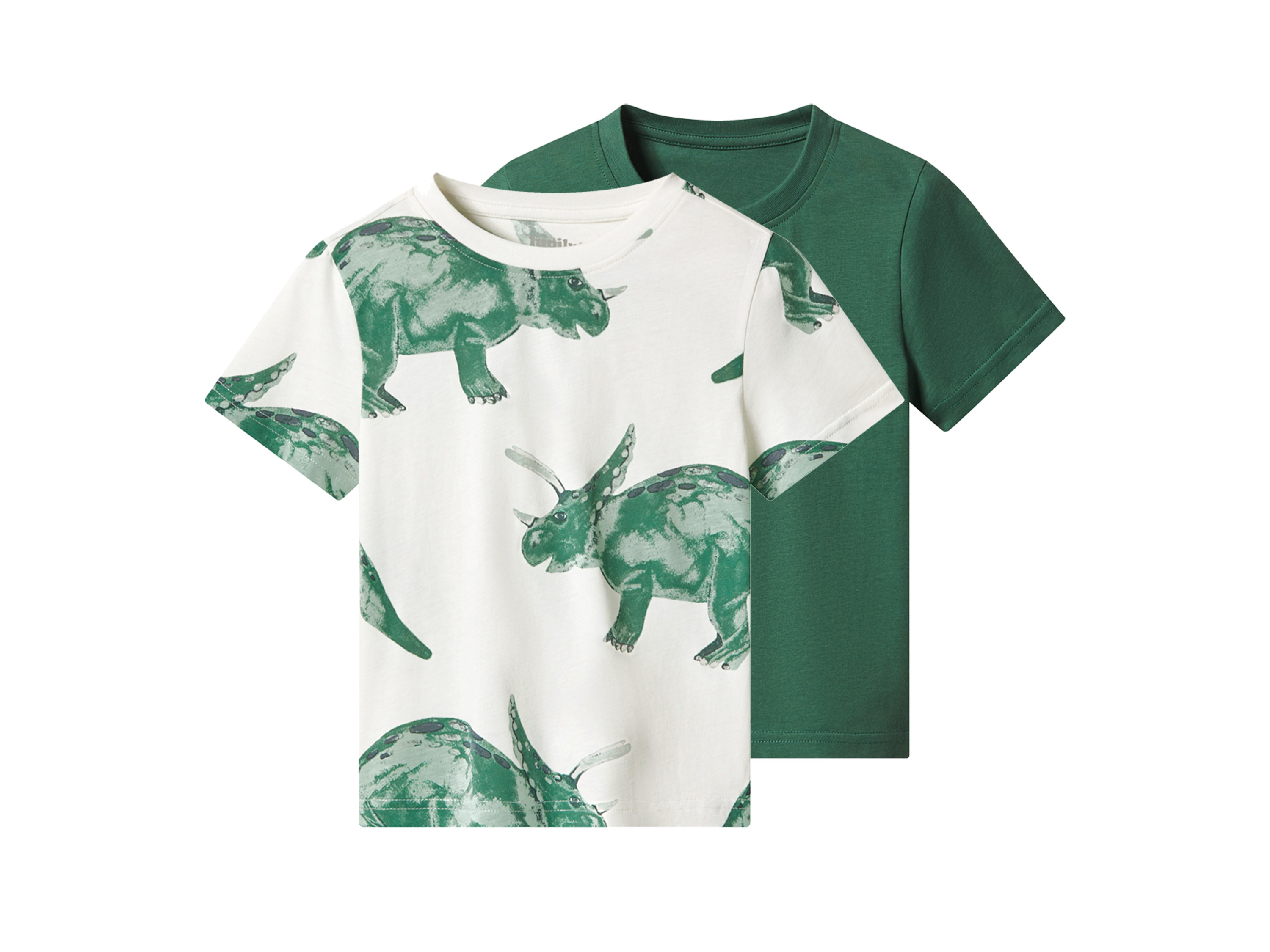 lupilu® Dětské triko, 2 kusy (zelená/bílá, 122/128)