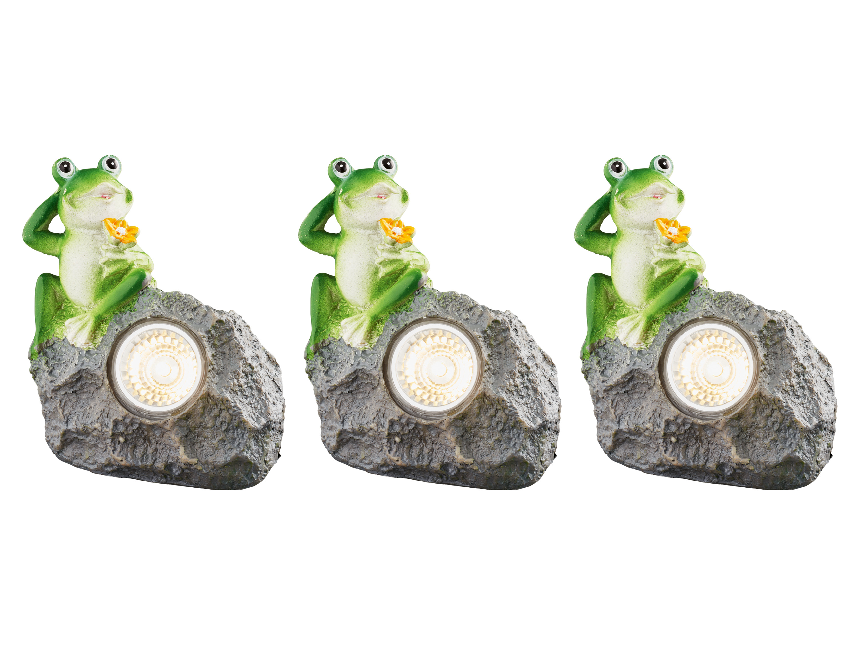 Livarno home Sada solárních LED svítidel, 3dílná/6dílná (3dílná sada/šedá s žábou)