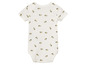 Bílé body s krátkým rukávem s potiskem žlutých včel.