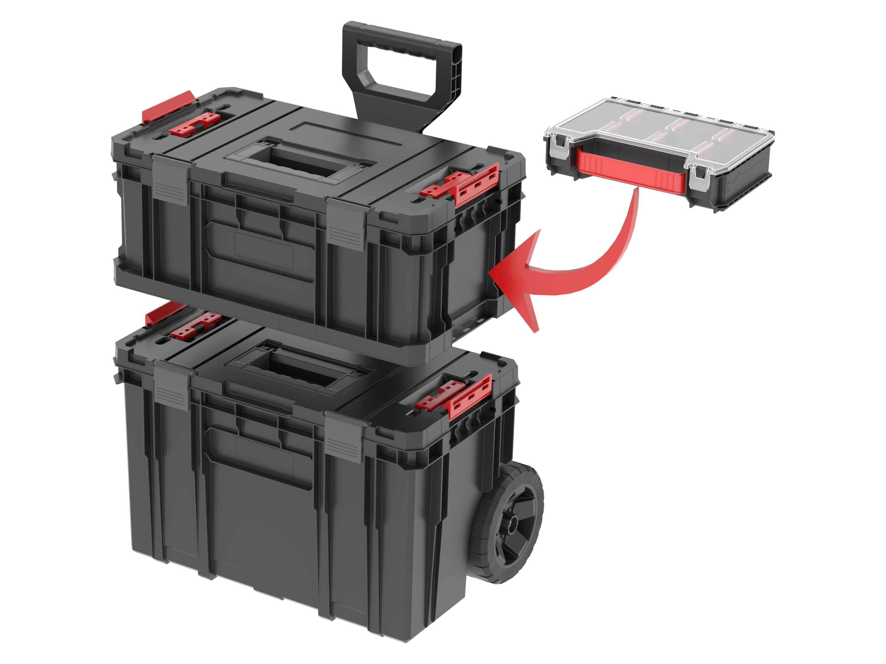 Boxy na nářadí - Qbrick System »Two Set« s organizérem PRO