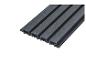 Tmavě šedá kompozitní deska s drážkovaným povrchem a dutými profily