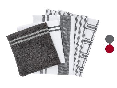 W5 Sada kuchyňských utěrek a ručníků, 100 % bavlna, 5dílná