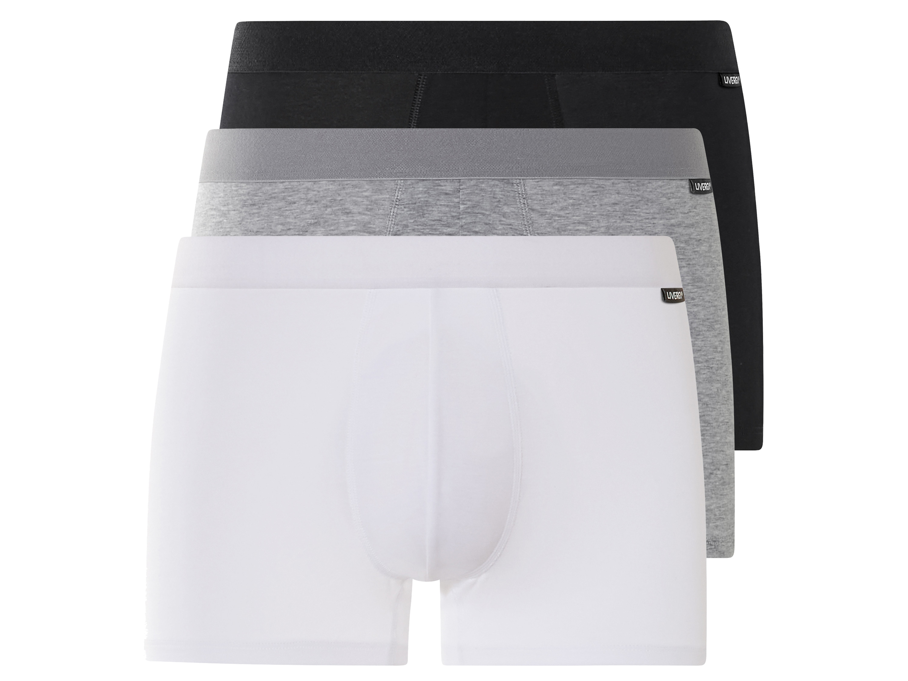 Livergy® Pánské boxerky, 3 kusy (7/Xl, černá/šedá/bílá)