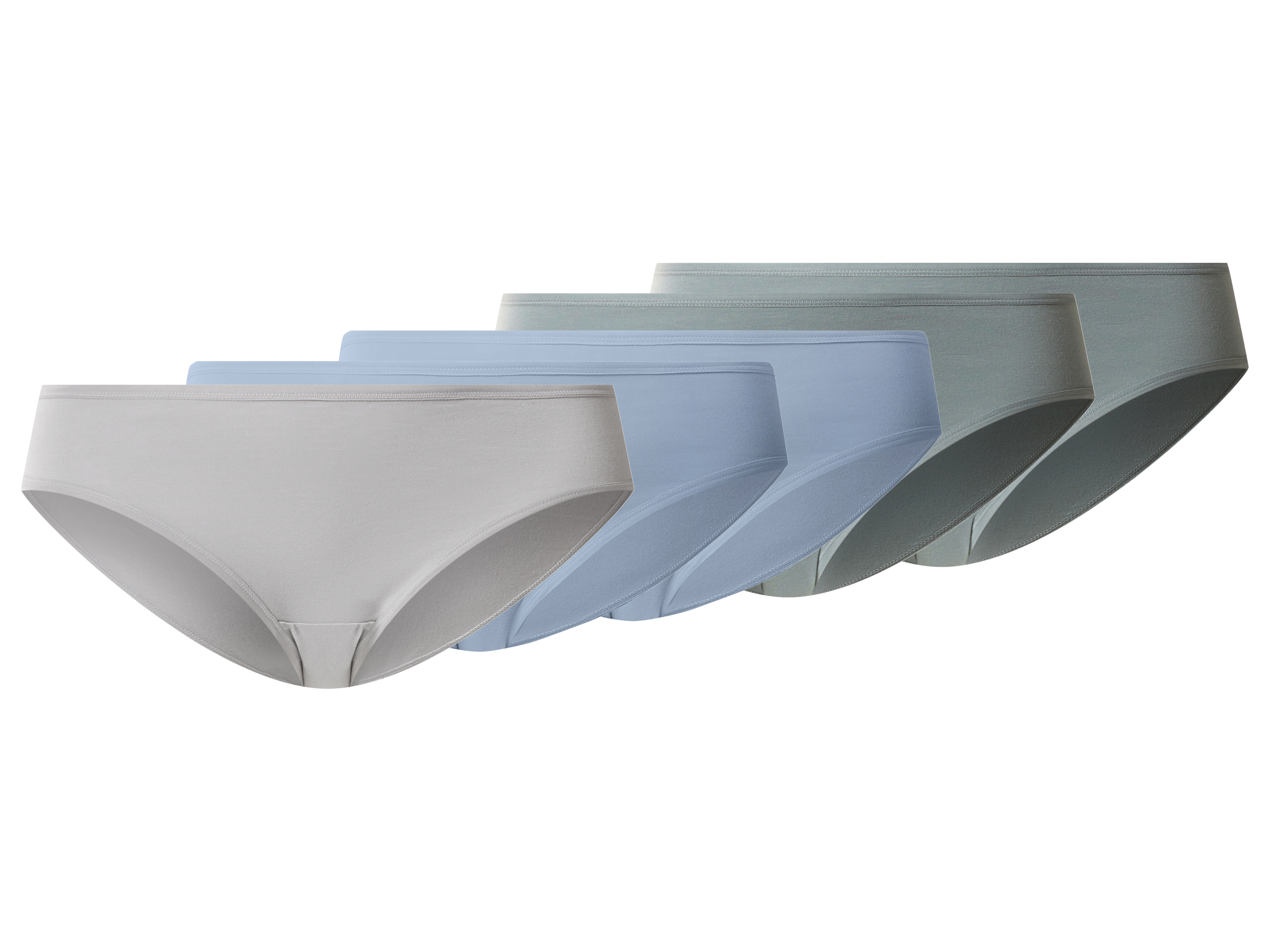 esmara® Dámské kalhotky Xxl, 5 kusů (zelená/modrá/šedá, XL (48/50))