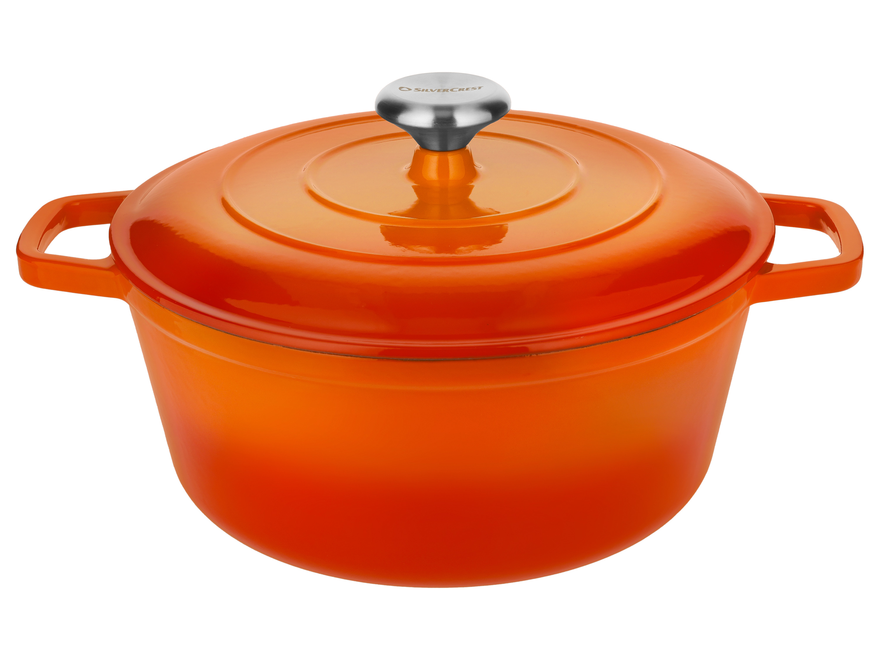 Silvercrest® Litinový hrnec Premium, Ø 27 cm / 5,6 l (oranžová)