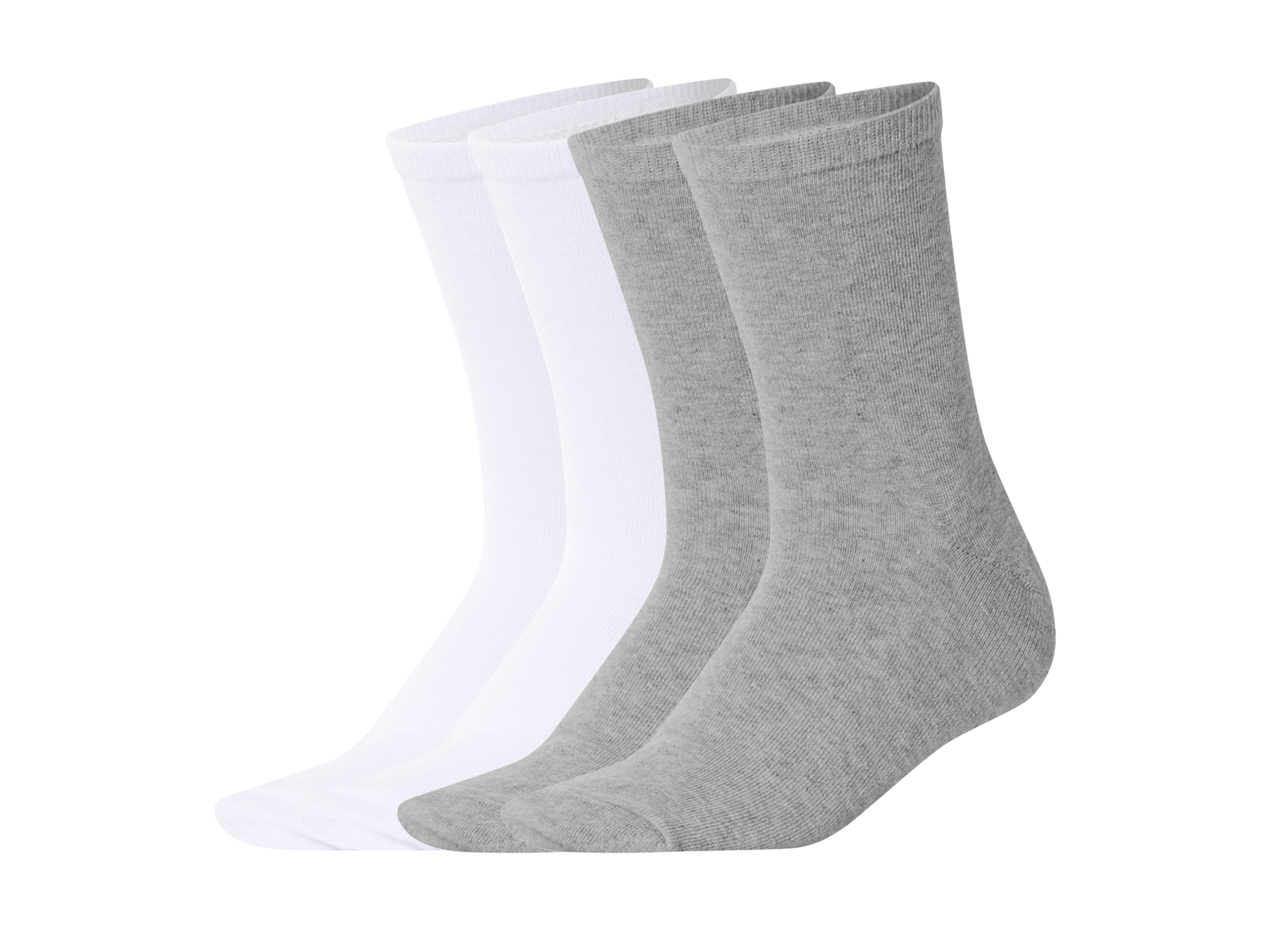 esmara® Dámské ponožky s BIO bavlnou, 4 páry (šedá/bílá, 39-42)