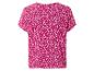 Růžové tričko s květinovým vzorem, letní styl.
