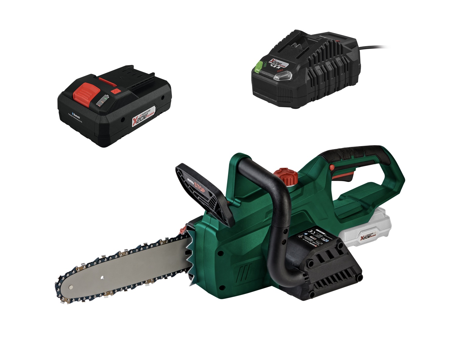 PARKSIDE® Aku řetězová pila PKSA 20-Li D4, Smart 4 Ah