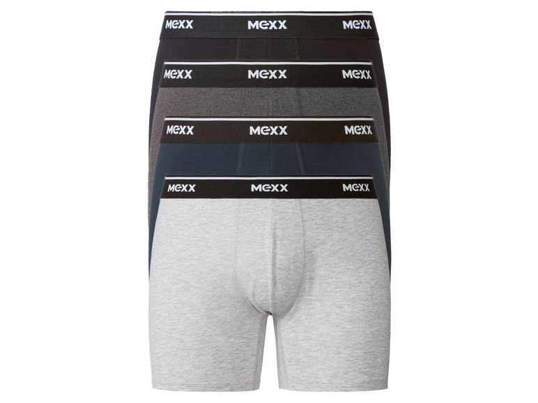 MEXX Pánské boxerky, 4 kusy (M, černá/šedá/modrá)