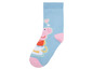 Modré ponožky s Peppa Pig.