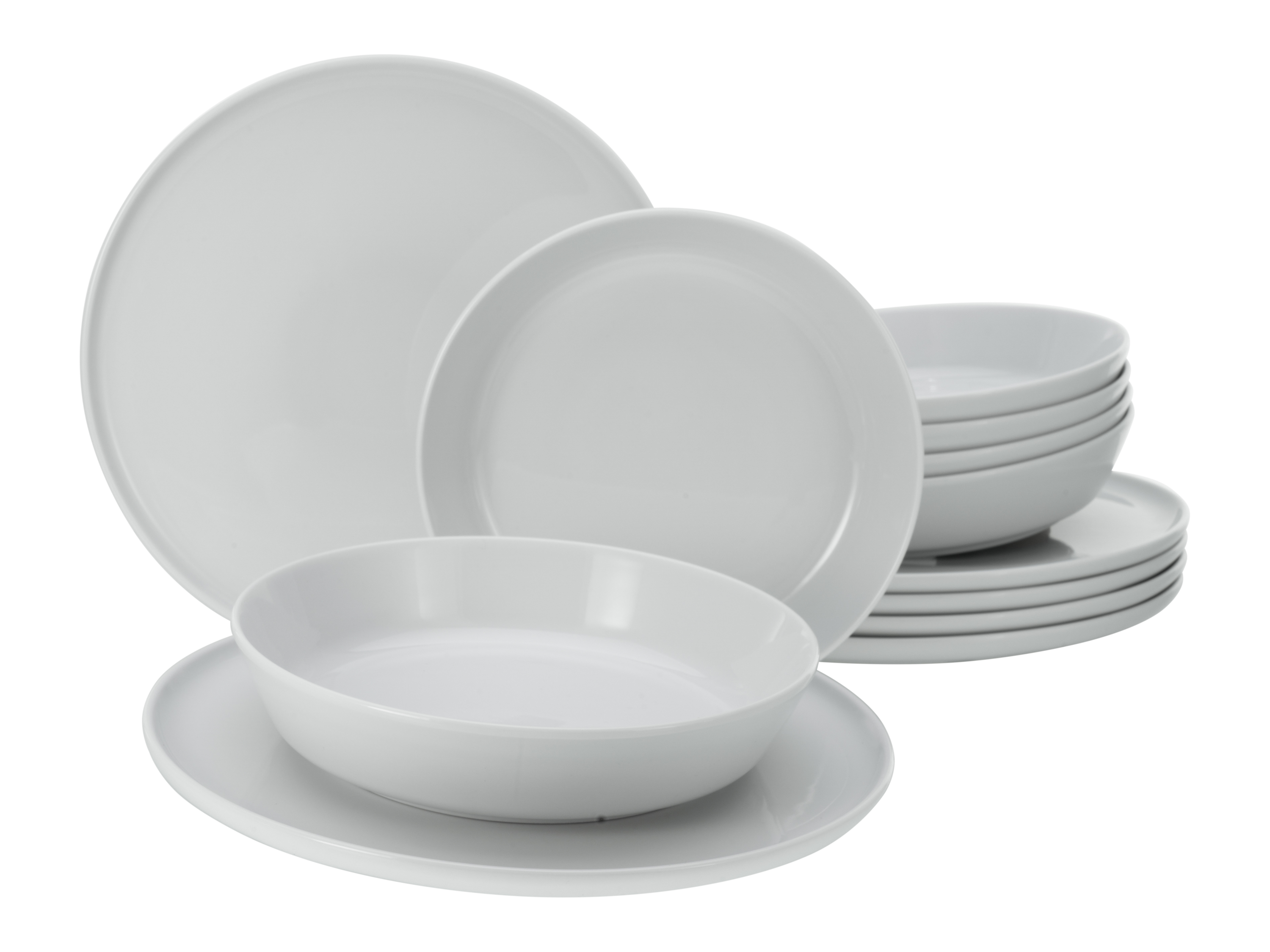 Creatable Jídelní servis Chef Collection (12dílný jídelní servis, bílá)