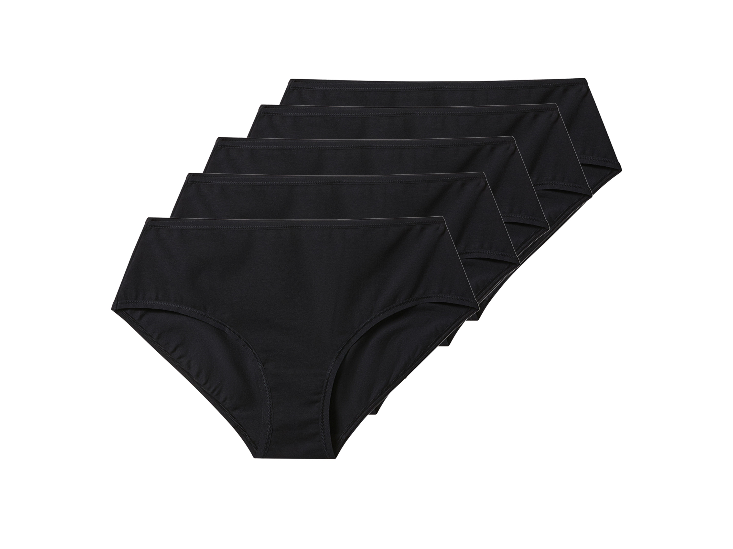 esmara® Dámské kalhotky s vysokým pasem, 5 kusů (černá, S (36/38))