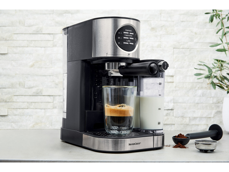  Zobrazit na celou obrazovku SILVERCREST® KITCHEN TOOLS Sada espresso kávovaru s napěňovačem mléka a elektrického mlýnku na kávu SME12, 2dílná - Obrázek 6