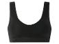 Černá, bezešvá sportovní podprsenka.