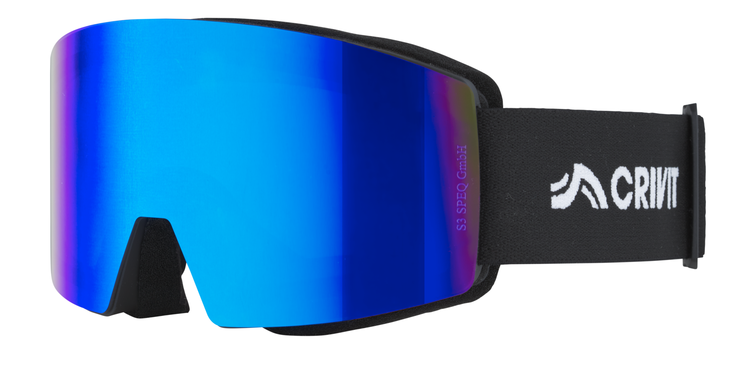 Crivit Dětské lyžařské a snowboardové brýle (hezké počasí / hranaté, černá)