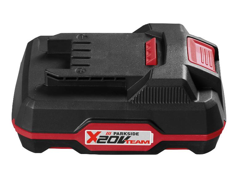 Černá a červená baterie Parkside X 20V Team