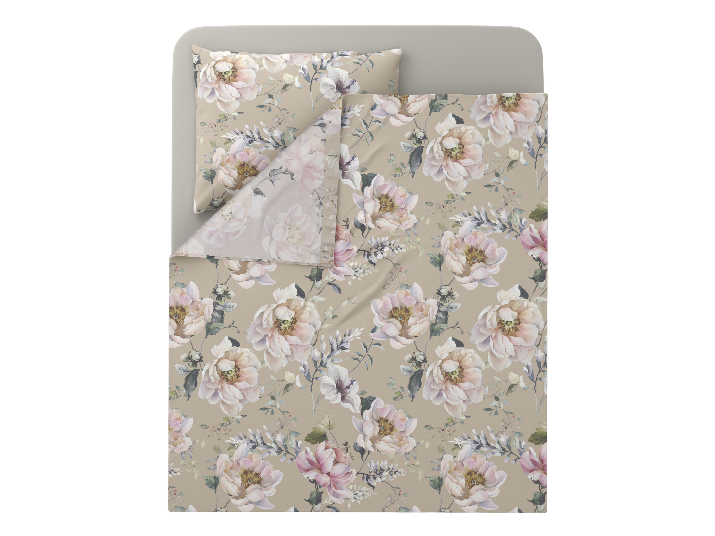 Livarno® Souprava saténového ložního povlečení, 160 x 280 cm, 70 x 90 cm (béžová)