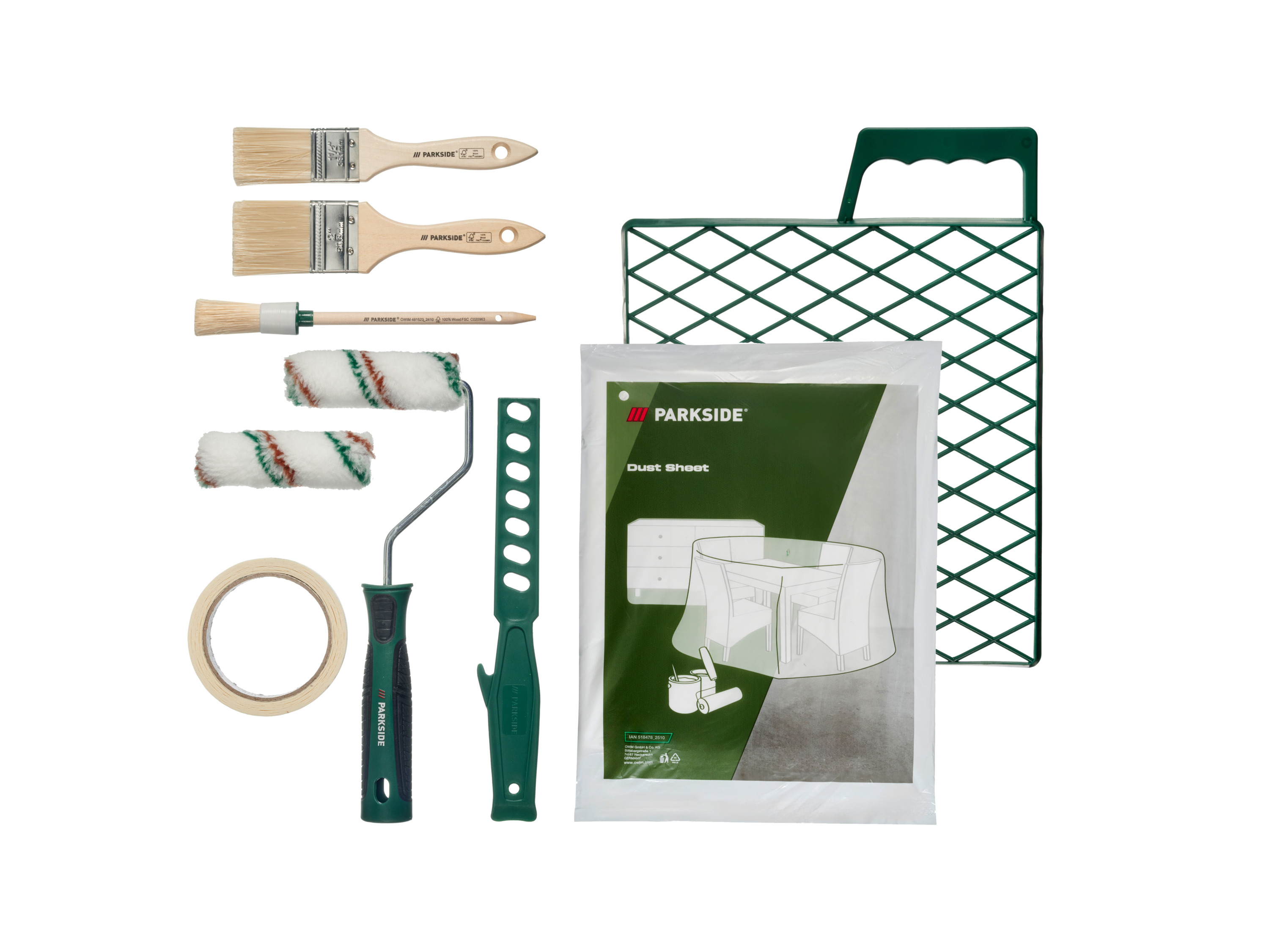 Parkside® Malířská startovací sada / Malířský váleček s hliníkovou teleskopickou tyčí (malířská sada, 10dílná)