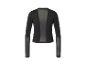 Černá bunda s průhlednými zády.