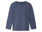 Modré dětské tričko s dlouhým rukávem.