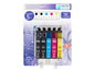 5-balení inkoustových kazet pro tiskárny Epson, s černou, azurovou, purpurovou a žlutou kazetou od United Office.