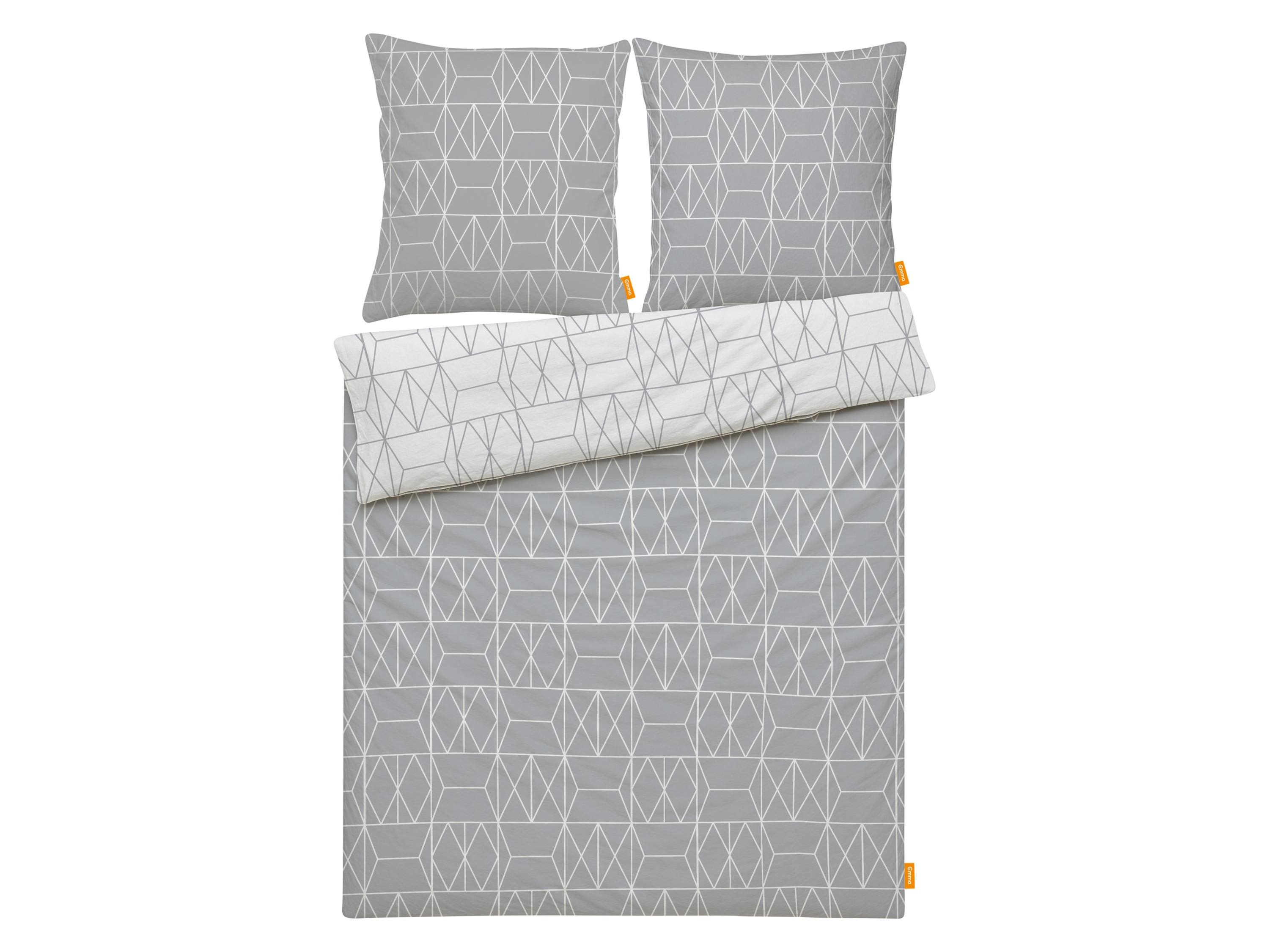 Emma Ložní povlečení Renforcé, 240 x 220 cm, 70 x 90 cm (šedá)
