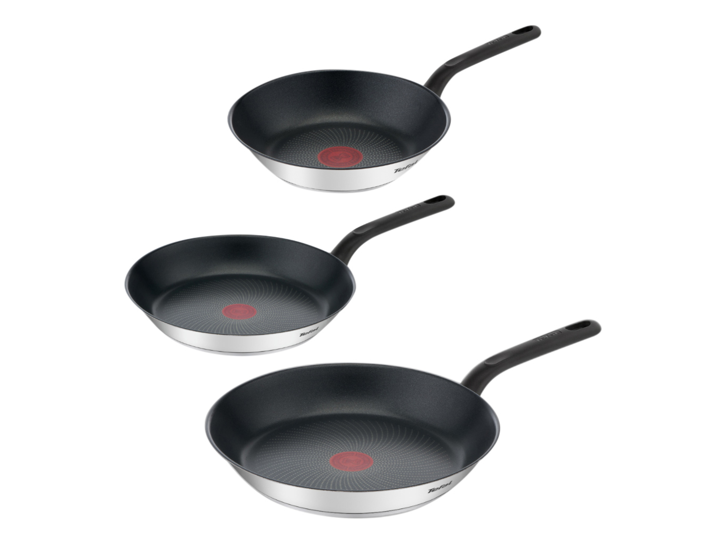 Tefal Sada nerezových pánví Duetto Bakelite, 3dílná.