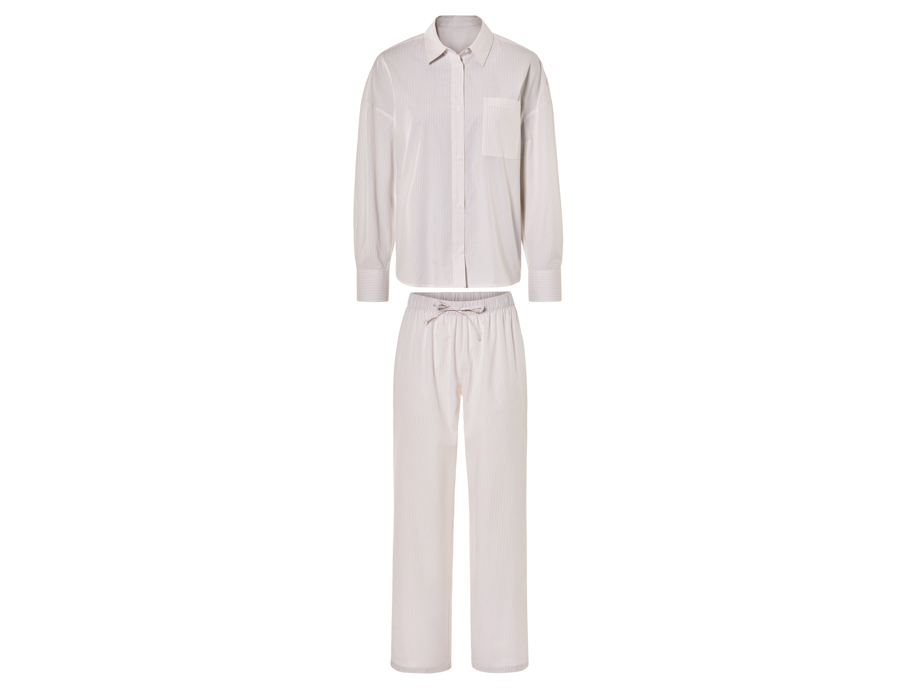 esmara® Dámské pyžamo (béžová/bílá, Xs(32/34))