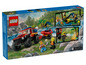 LEGO City hasičské auto 4x4 s lodí a figurkami.