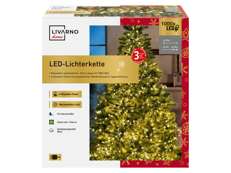  Zobrazit na celou obrazovku LIVARNO home Světelný LED řetěz, 1000 LED / Světelný LED řetěz Galaxie, 1000 LED - Obrázek 2