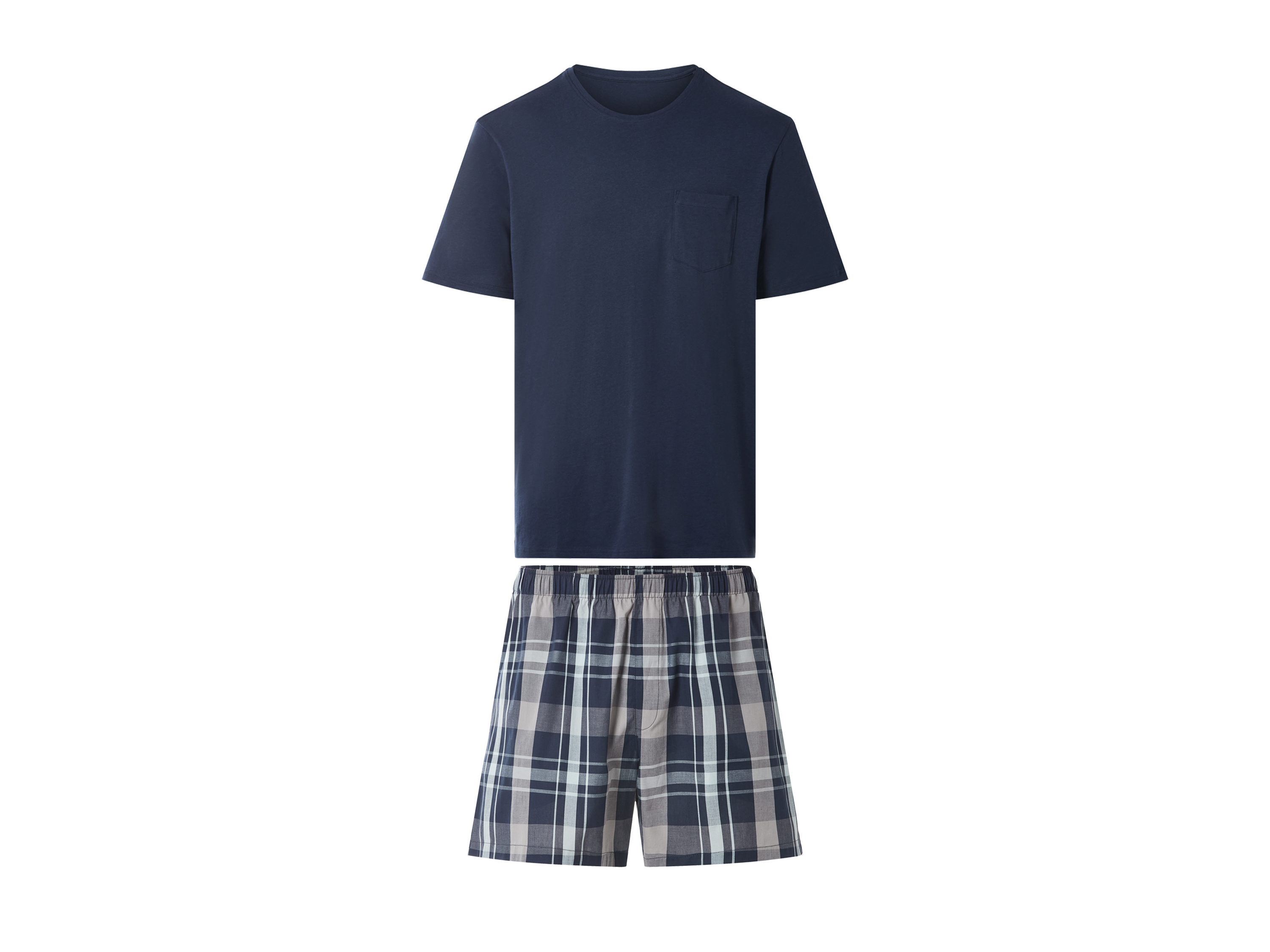 esmara Men Pánské pyžamo (navy modrá / kostkovaná, S (44/46))