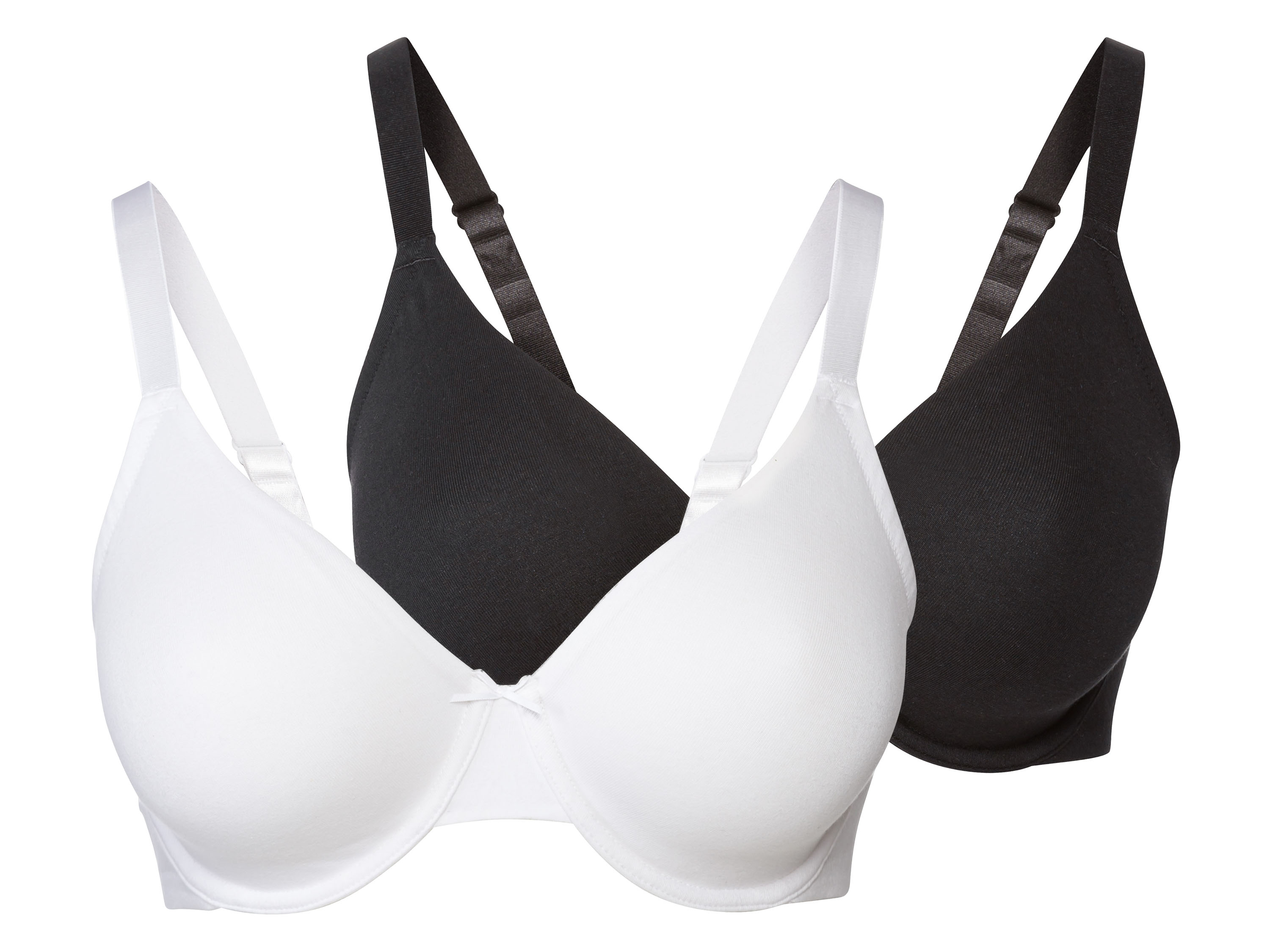 esmara® Dámská podprsenka Xxl, 2 kusy (90E, černá/bílá)