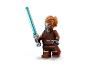 LEGO Star Wars minifigur Plo Koon s modrým světelným mečem.