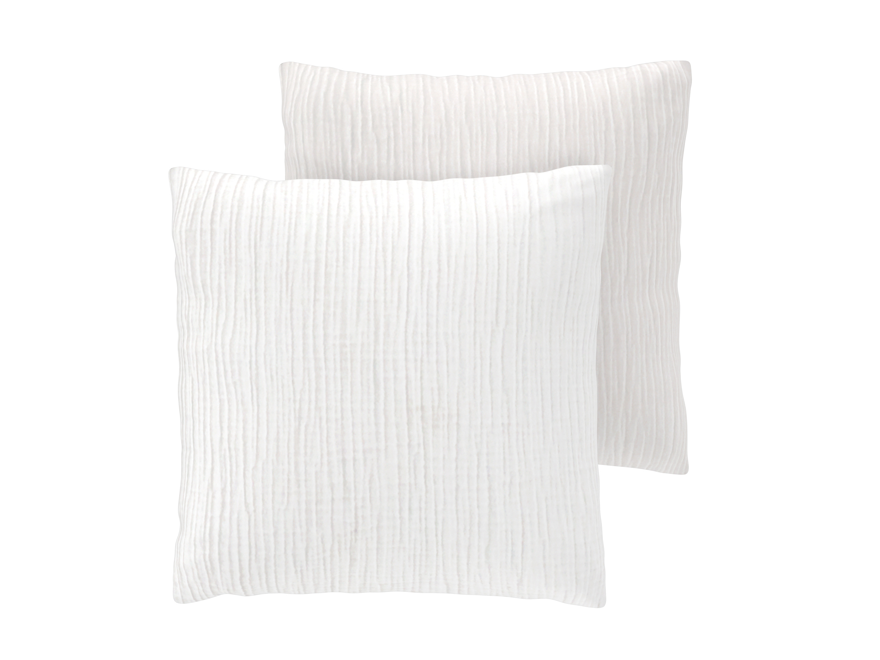 Livarno® Mušelínový potah na polštář, 50 x 60 cm, 2 kusy (bílá)