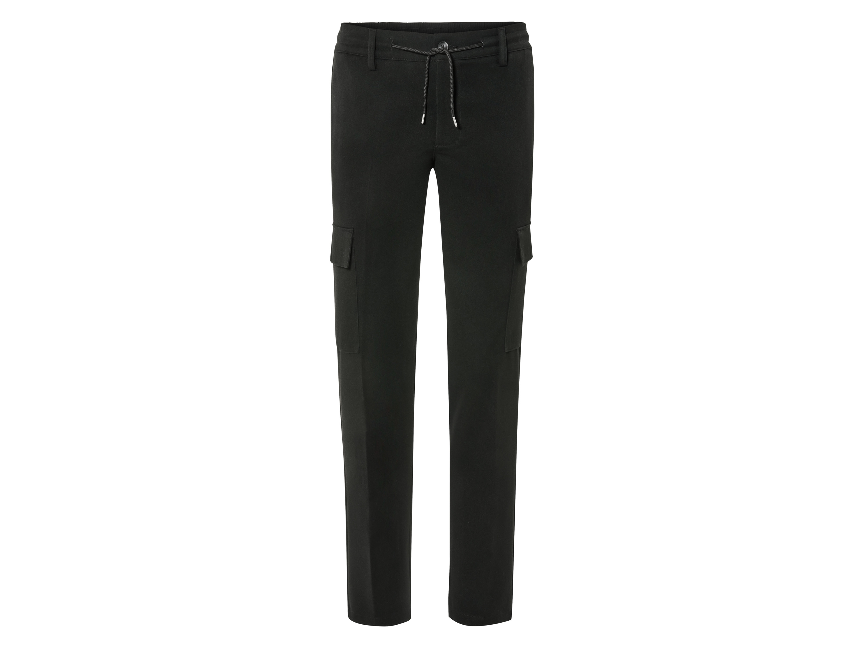 Livergy® Pánské flanelové cargo kalhoty (L(52/54), černá)