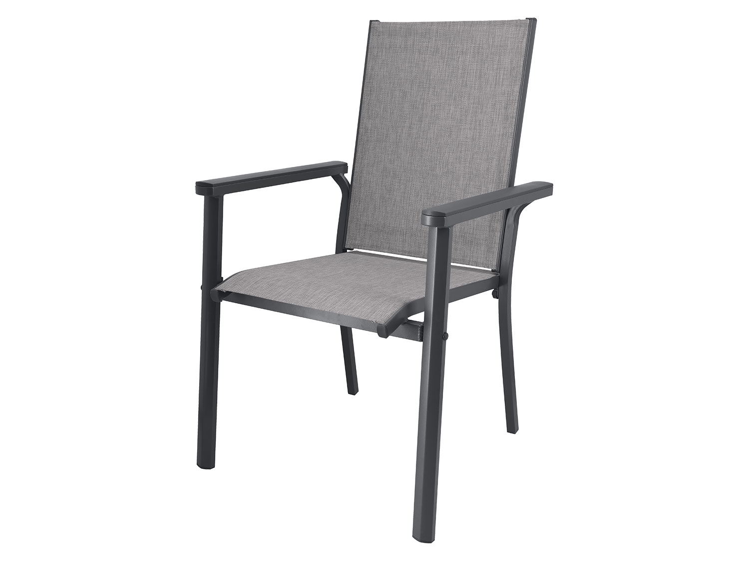 Livarno® Hliníková stohovatelná židle Houston, antracitová/světle šedá