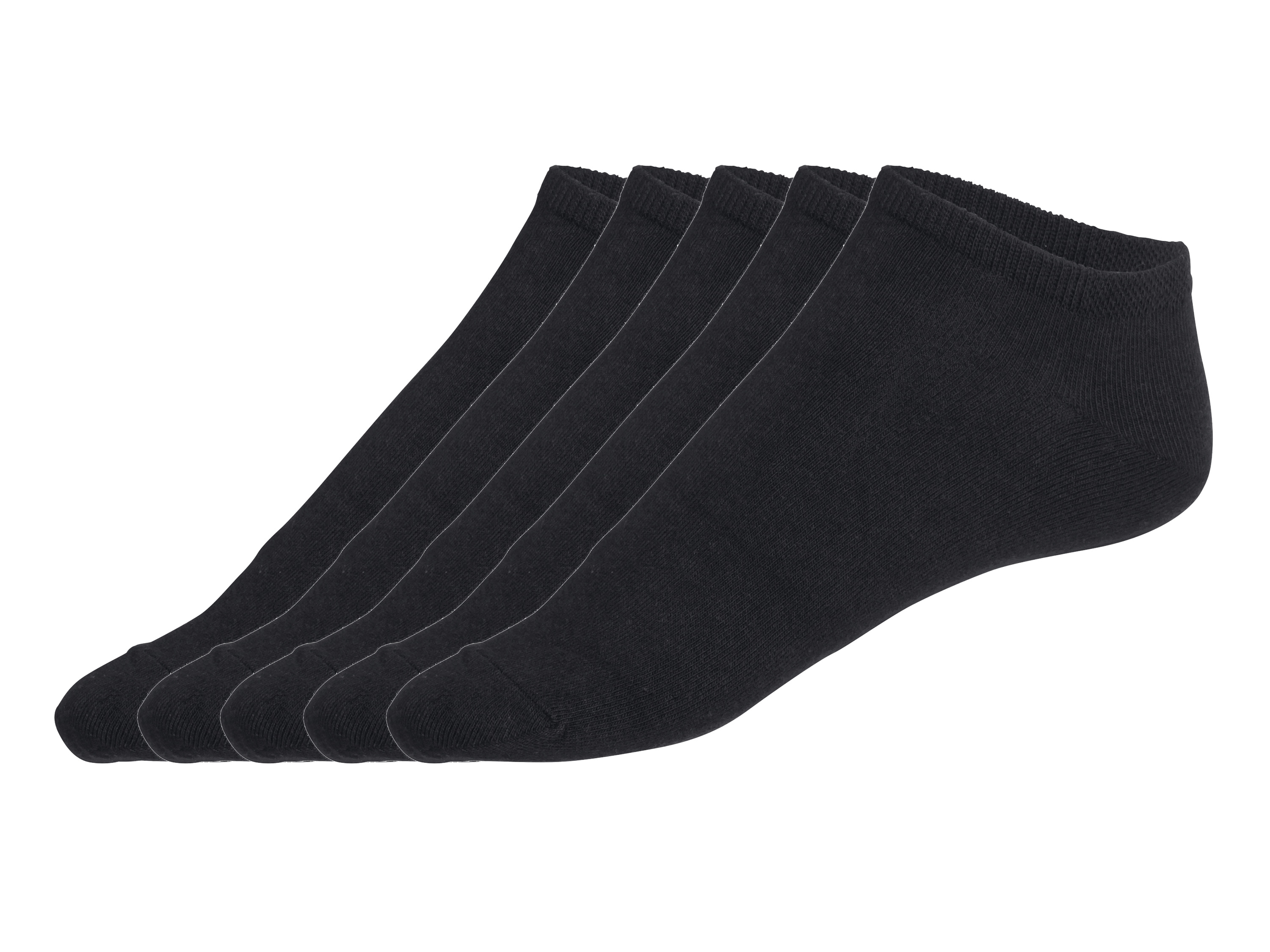 Livergy® Pánské nízké ponožky s BIO bavlnou, 5 párů (černá, 39-42)