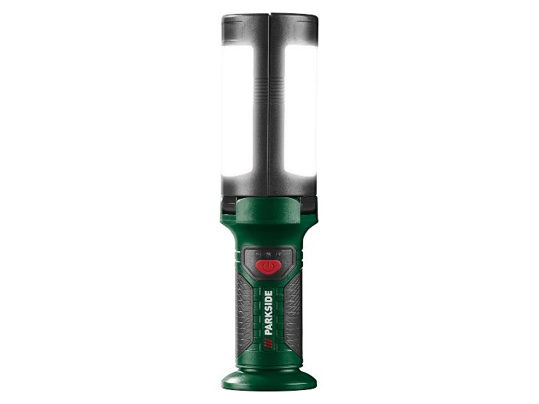 Zelená a černá přenosná pracovní lampa s LED světlem