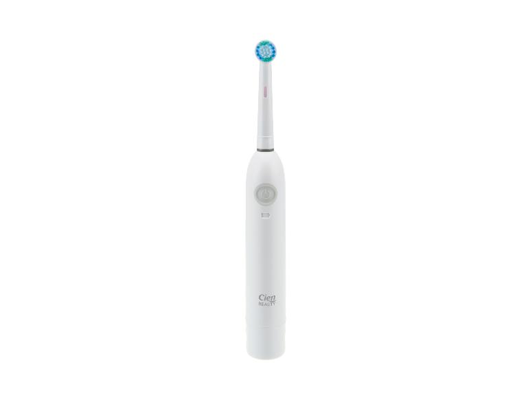 Bílý elektrický zubní kartáček Cien Beauty s modrozelenou hlavicí