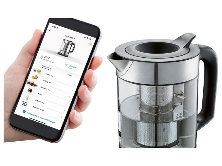  Zobrazit na celou obrazovku SILVERCREST® KITCHEN TOOLS Rychlovarná konvice Smart SWS 3000 A1 - Obrázek 15