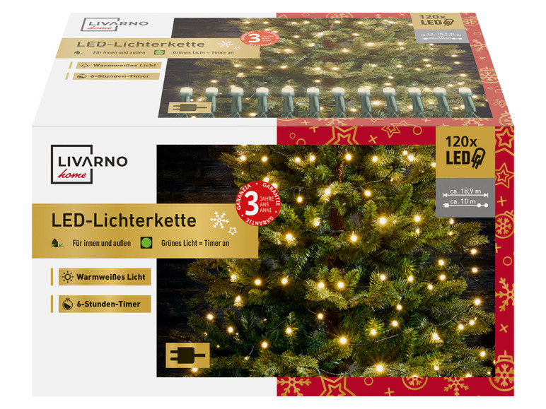  Zobrazit na celou obrazovku LIVARNO home Světelný LED řetěz, 120 LED - Obrázek 9