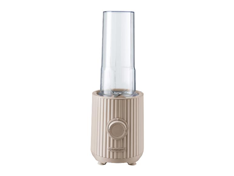 Béžový mixér SilverCrest s průhlednou nádobou a ovládacím knoflíkem