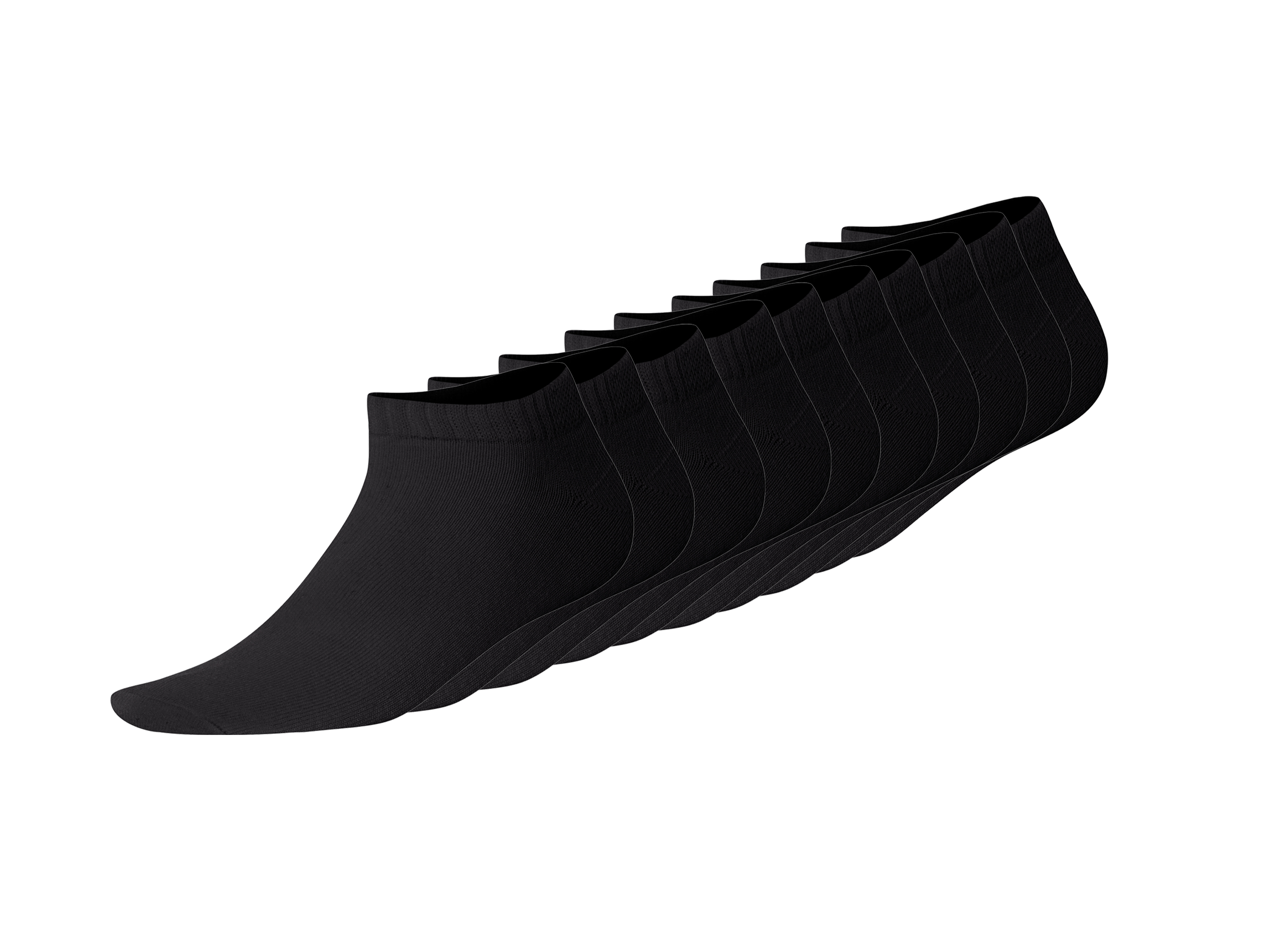 esmara® Dámské nízké ponožky s BIO bavlnou, 10 párů (černá, 39-42)