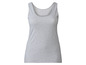 Šedé dámské tílko bez rukávů.