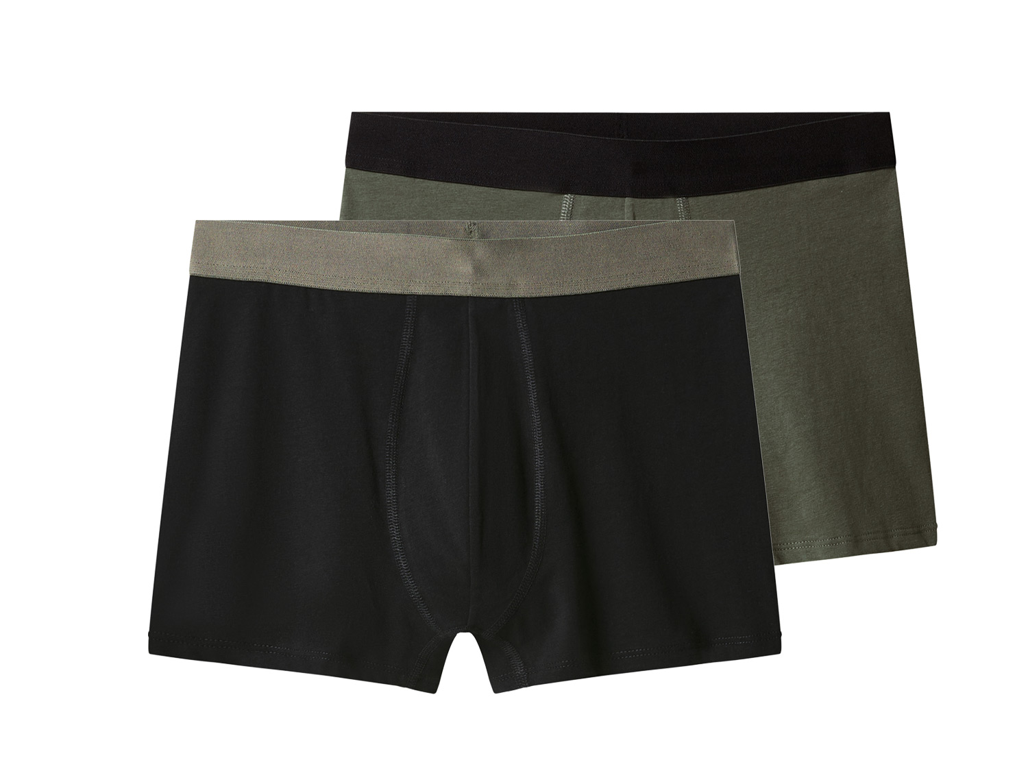 esmara Men Pánské boxerky s BIO bavlnou, 2 kusy (zelená/černá, 5/M)